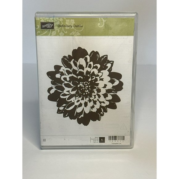 Pre-Used Stampin’ Up! Sale-A-Bration “Definitely Dahlia” Set of 1 Cling Stamp - Picture 1 of 6